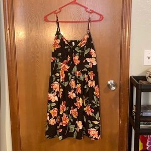 Black Floral Xhilaration Dress w/ Tie